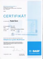 Certifikát BASF 2009 - kliknutím zobrazíte certifikát v plné velikosti