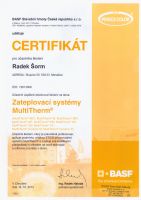 Certifikát BASF 2013 - kliknutím zobrazíte certifikát v plné velikosti